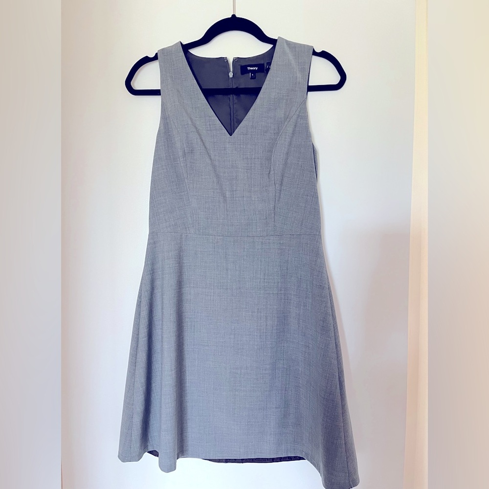 Nwot Theory Gray Karline R Continuous A-Line Dres… - image 1